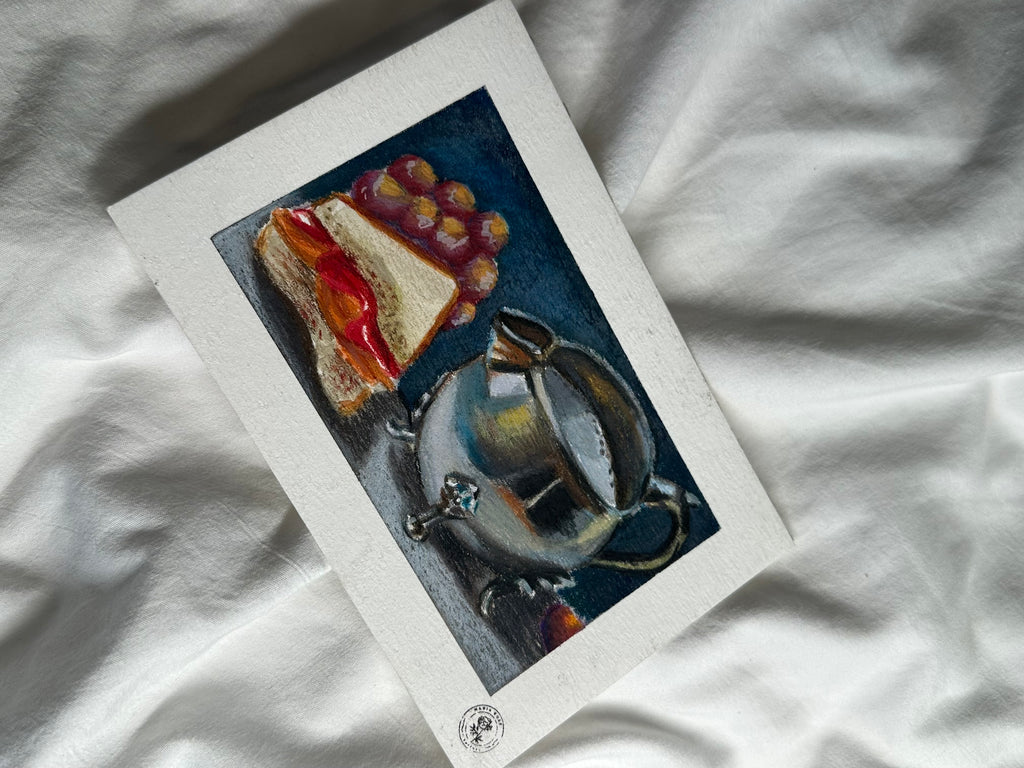Original watercolor handmade postcard