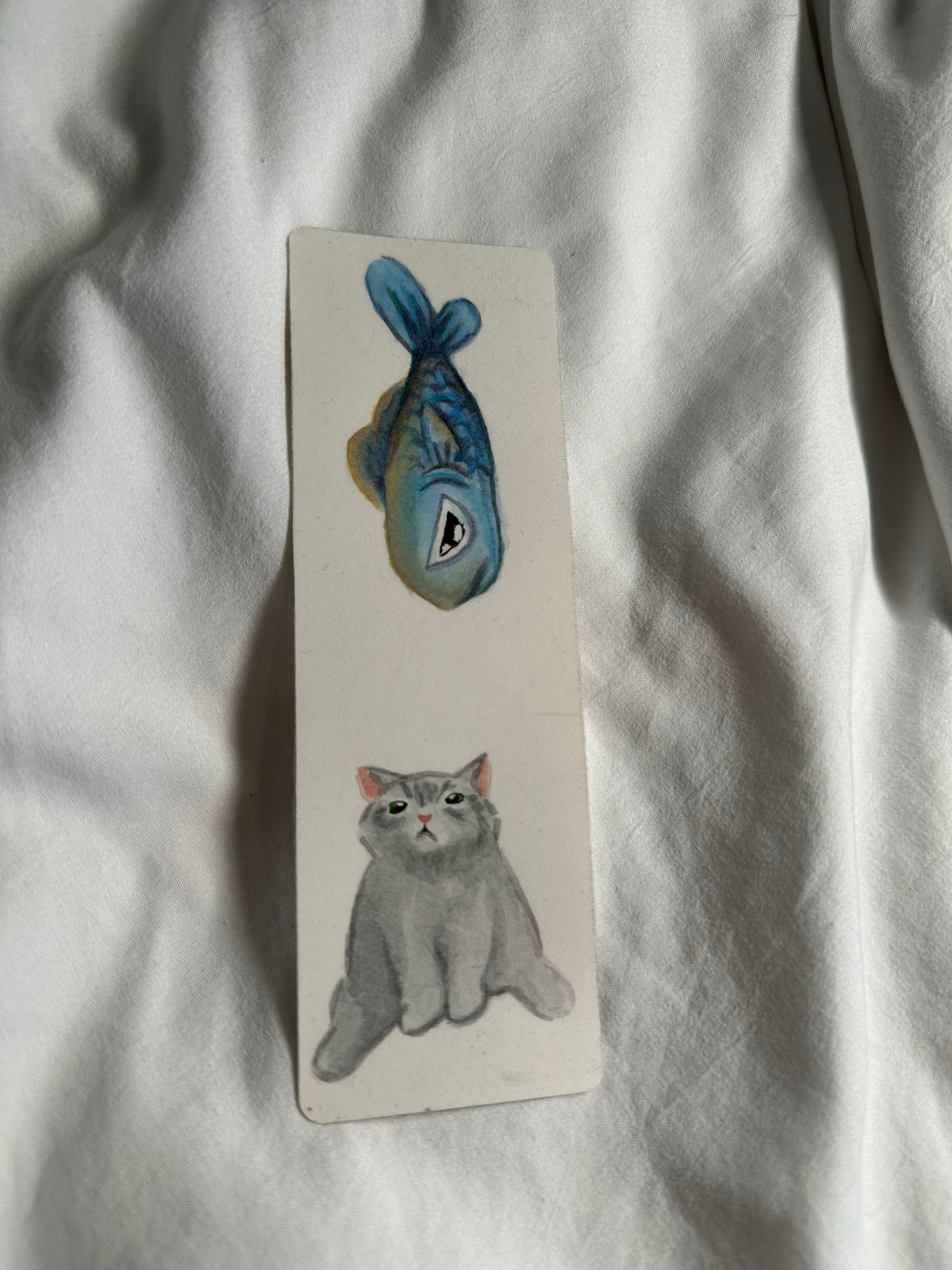 Fish cat bookmark